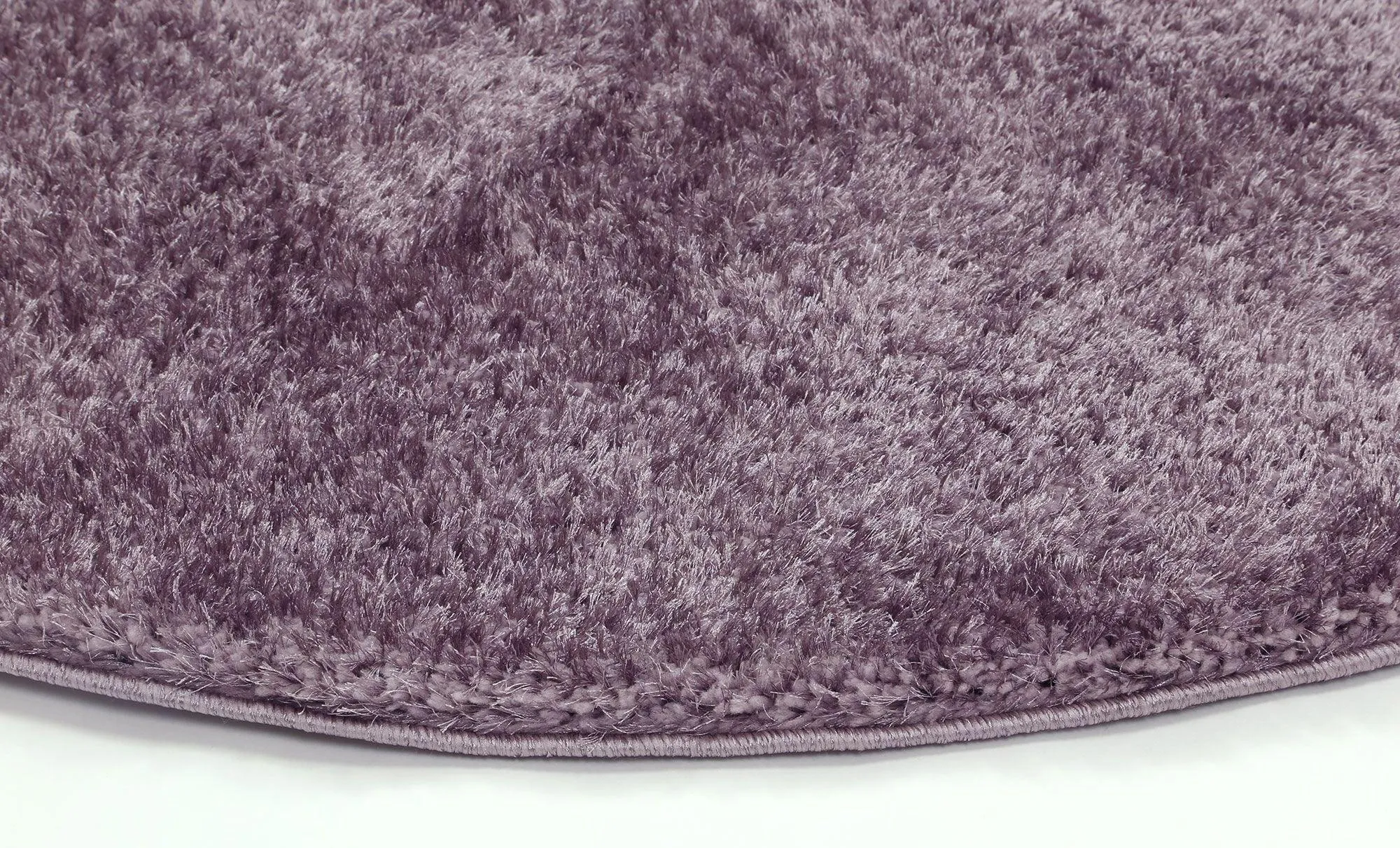 Puffy Soft Shaggy Round Rug Lilac Purple 160x160 cm Round