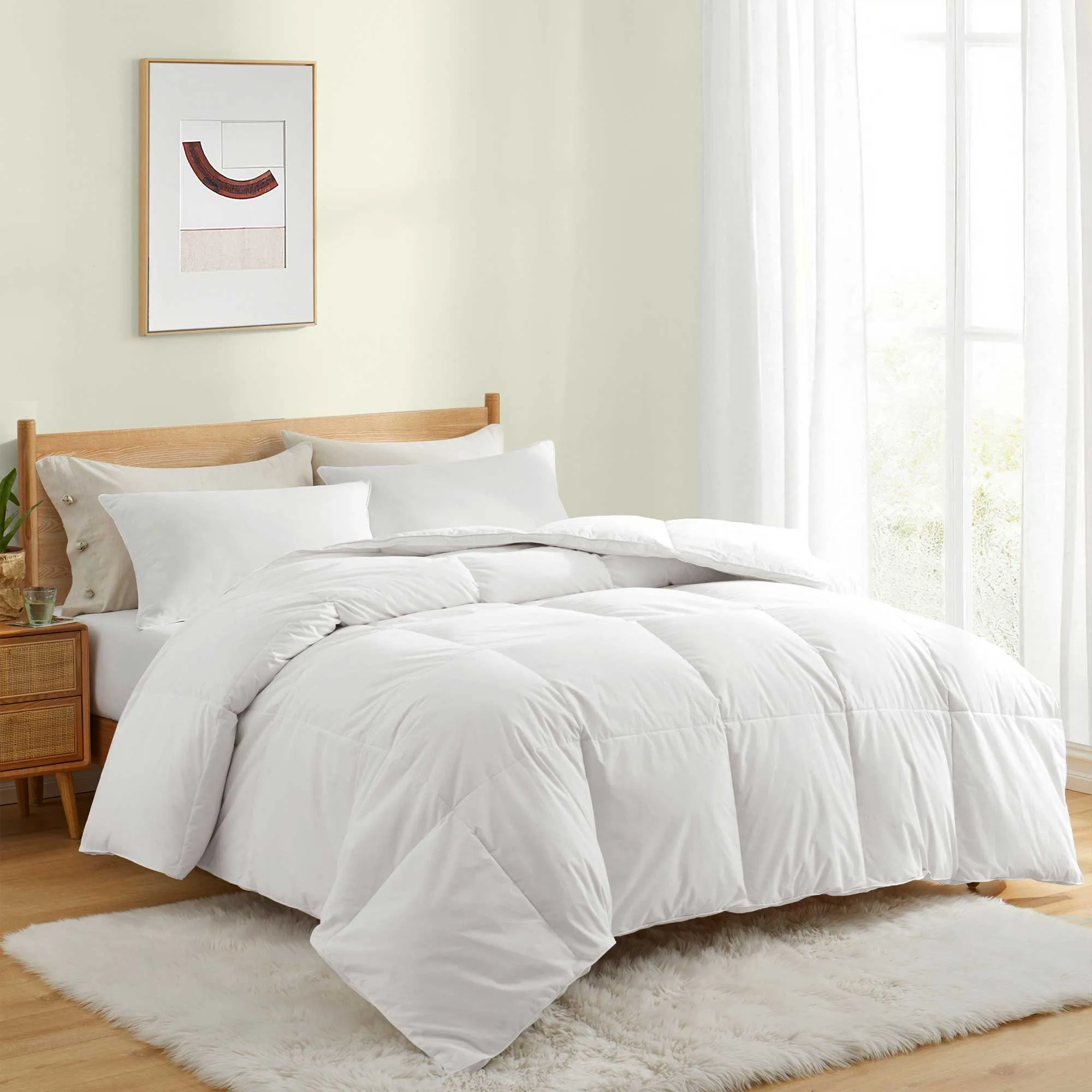 Puredown UltraFeather Comforter, Duvet Insert or Stand-Alone Comforter, Machine Washable