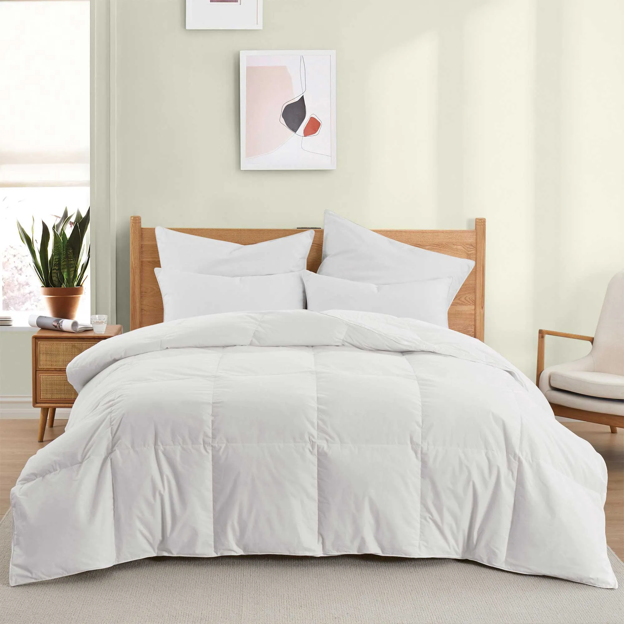 Puredown UltraFeather Comforter, Duvet Insert or Stand-Alone Comforter, Machine Washable