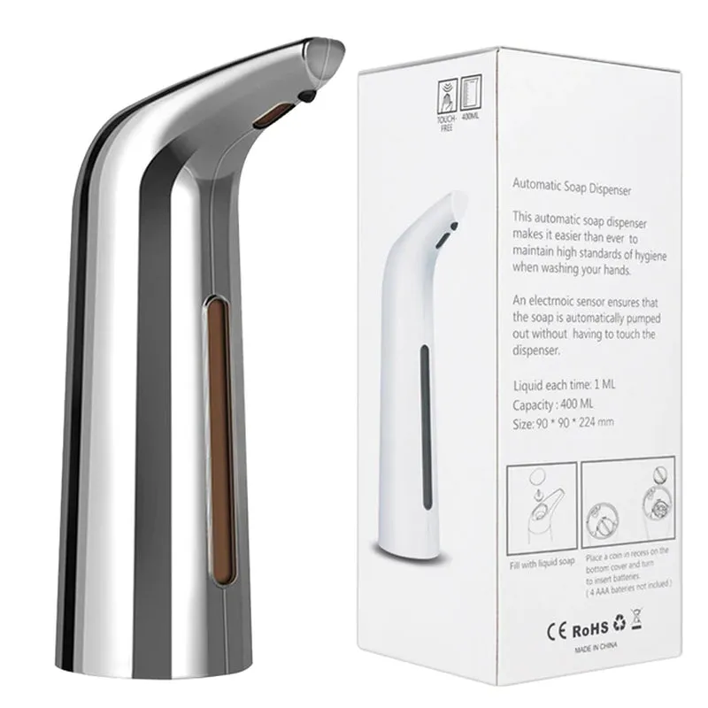 "Hygienic Hands in Seconds! 400ml Touchless Gel Dispenser - Automatic Infrared Sensor, Perfect for Kitchen & Bathroom"