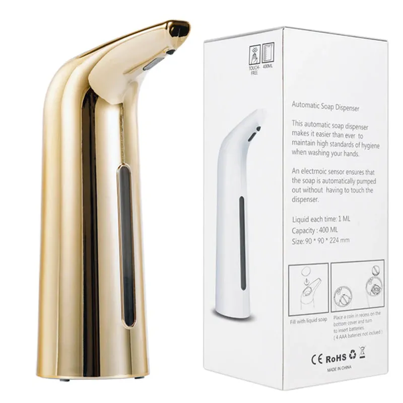 "Hygienic Hands in Seconds! 400ml Touchless Gel Dispenser - Automatic Infrared Sensor, Perfect for Kitchen & Bathroom"