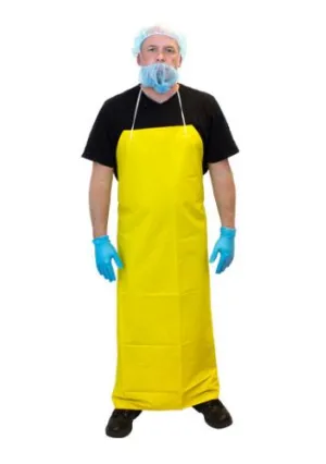 Reusable PVC/Polyester Yellow Apron | 14 Mil | 50"