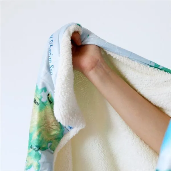 Sea Turtle Blossoms Cozy Hooded Blanket