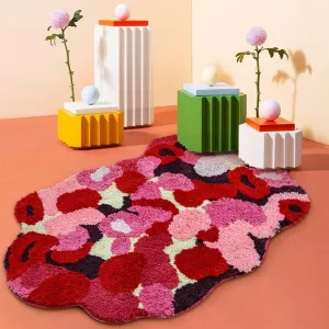 Shag Splash Multi Color 3D Tufted Area Rug