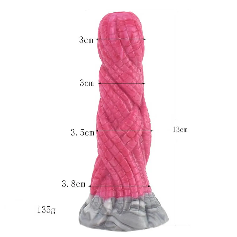 Simulation Snake Pattern Luminous Dildo Silicone Animal Butt Plug