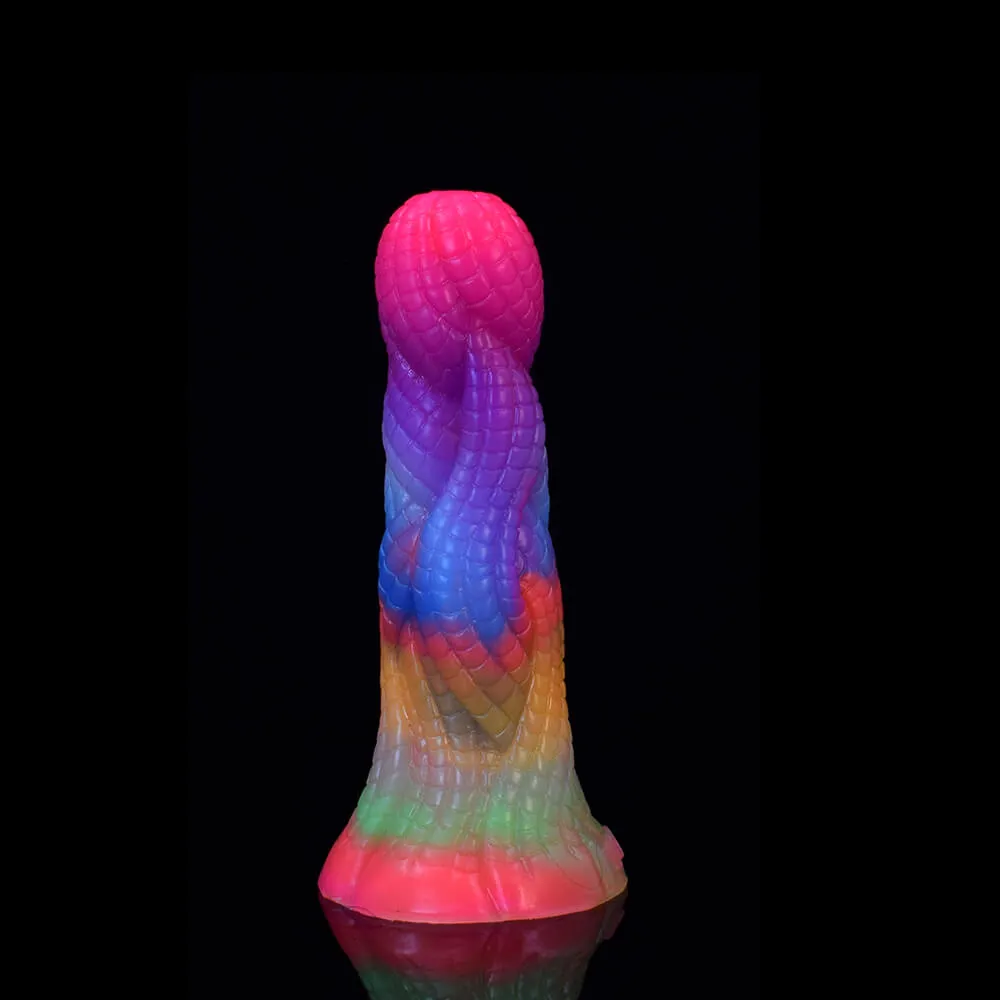 Simulation Snake Pattern Luminous Dildo Silicone Animal Butt Plug