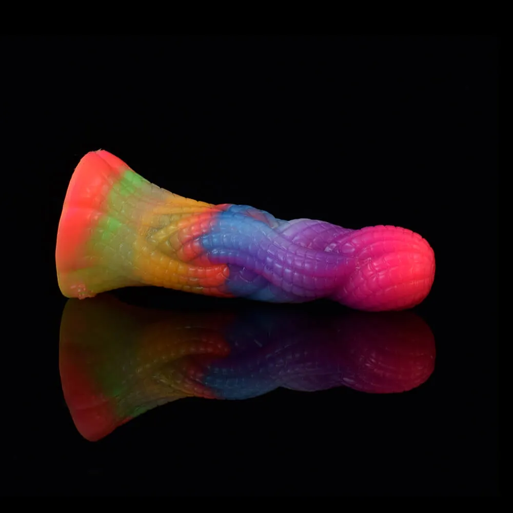 Simulation Snake Pattern Luminous Dildo Silicone Animal Butt Plug