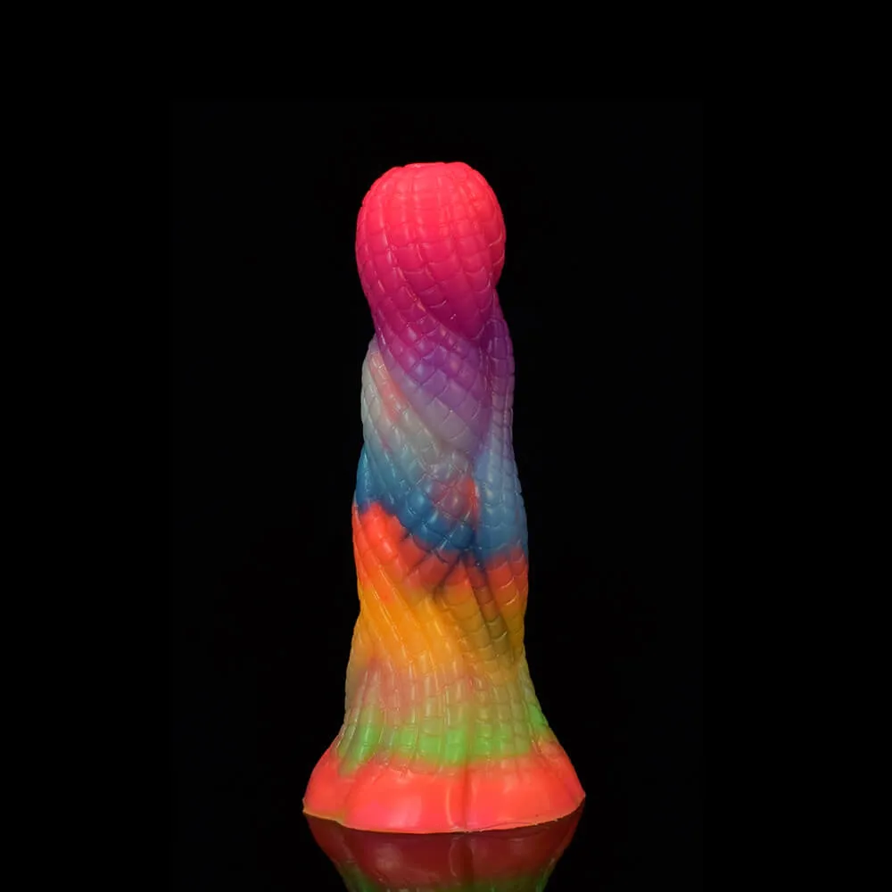 Simulation Snake Pattern Luminous Dildo Silicone Animal Butt Plug