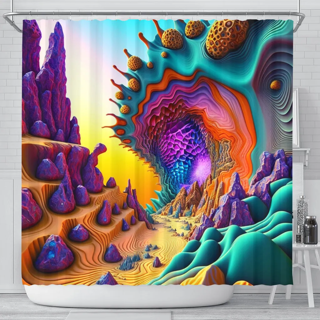 SLIDESHOW Shower Curtain | Acidmath AI