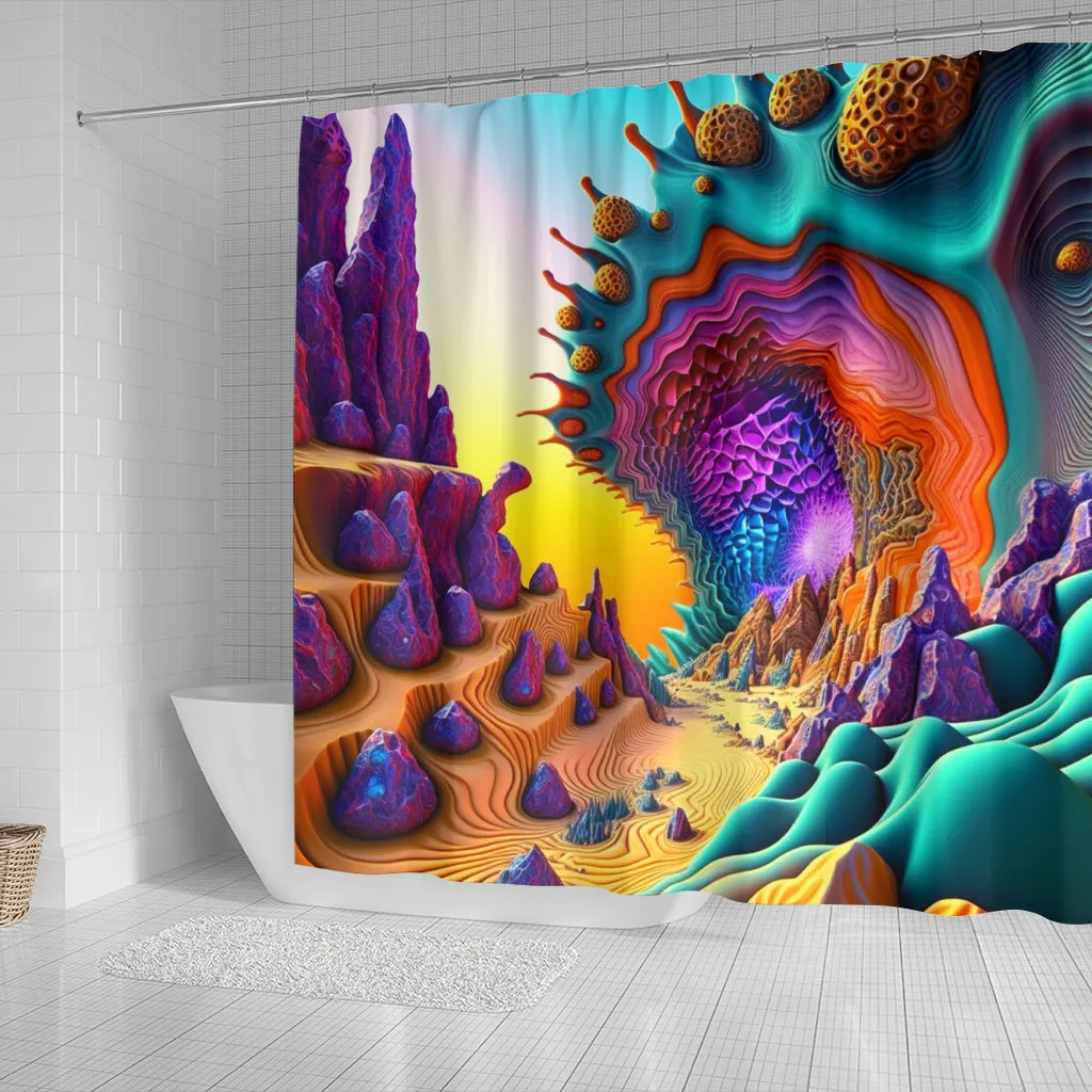 SLIDESHOW Shower Curtain | Acidmath AI