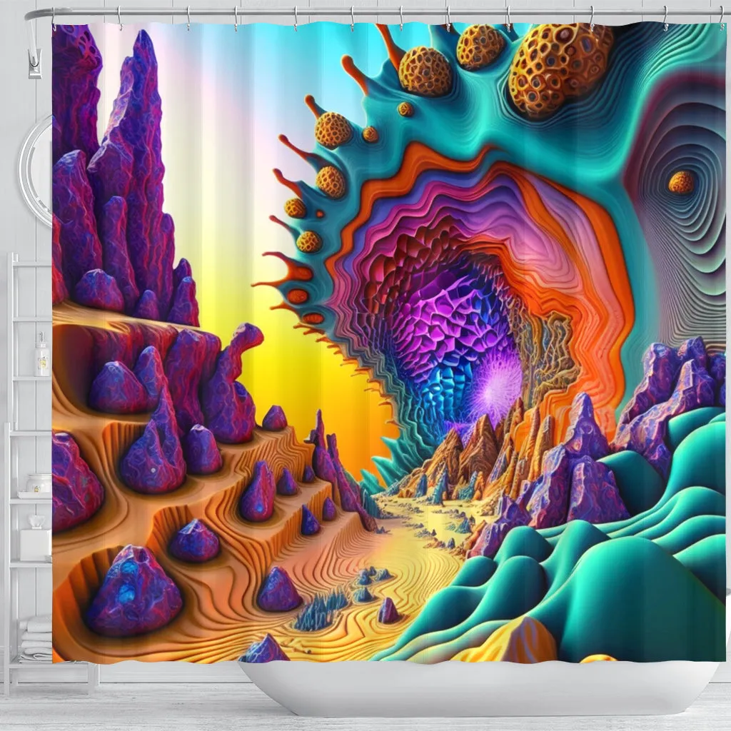 SLIDESHOW Shower Curtain | Acidmath AI