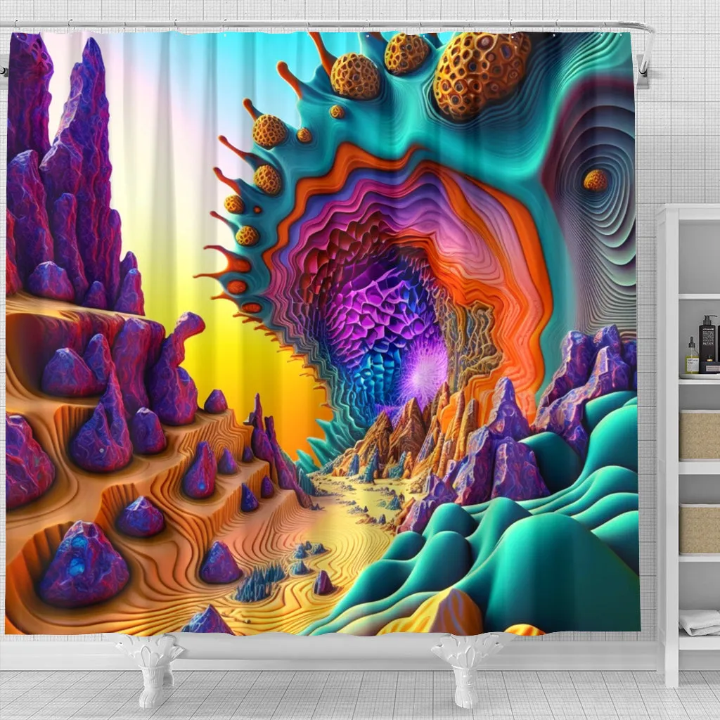 SLIDESHOW Shower Curtain | Acidmath AI