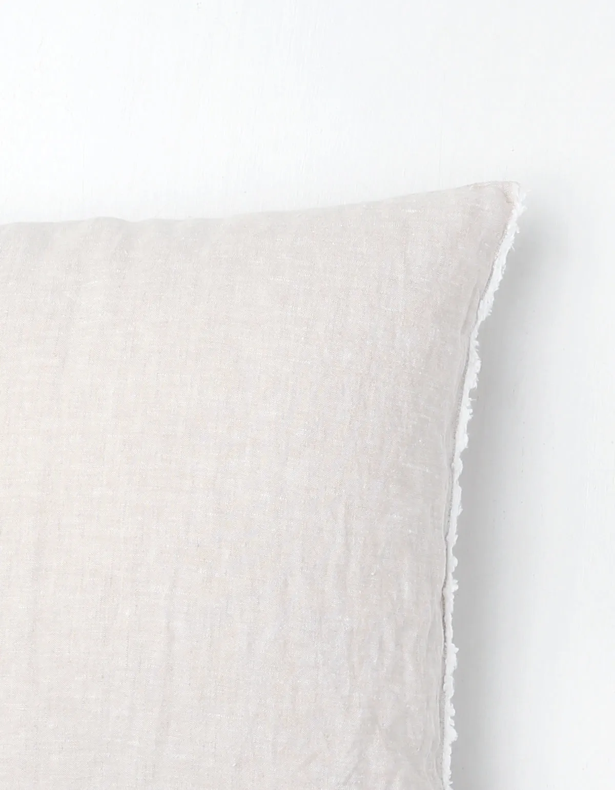 Small Stonewashed Natural Linen Pillow