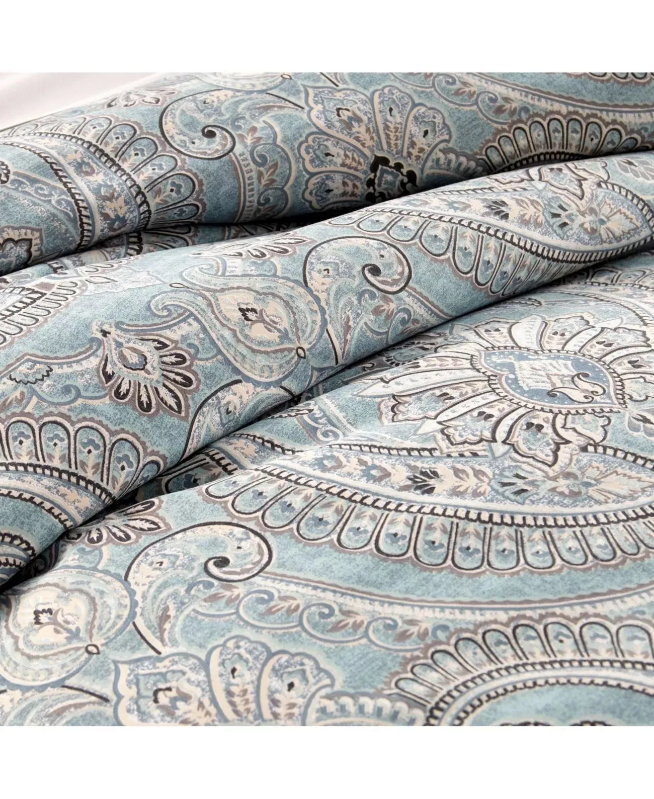 Southshore Fine Linens Melody 3-Piece Aqua Paisley Comforter Set Full