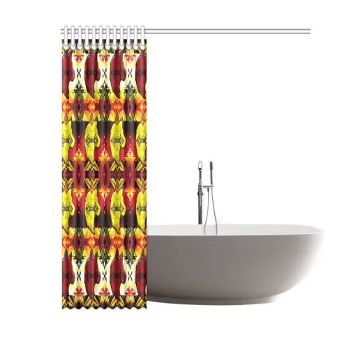 Sovereign Nation Fire with Wolf Shower Curtain 60"x72"