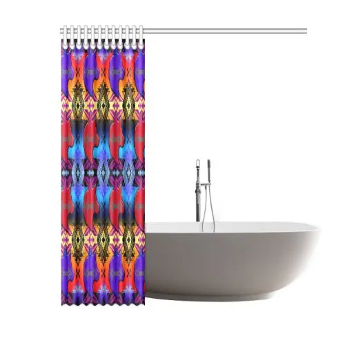 Soveriegn Nation Sunset with Wolf Shower Curtain 60"x72"