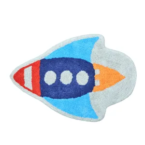 Space Rocket Ship Bedroom or Bathroom Rug - 30x20 in