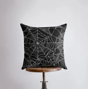 SpiderWeb Black Pillow Cover | Fall Décor | Halloween Pillows | Halloween Décor | Fall Throw Pillows | Cute Throw Pillows