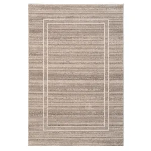 Subtle Beige Border Living Room Rug - Manon