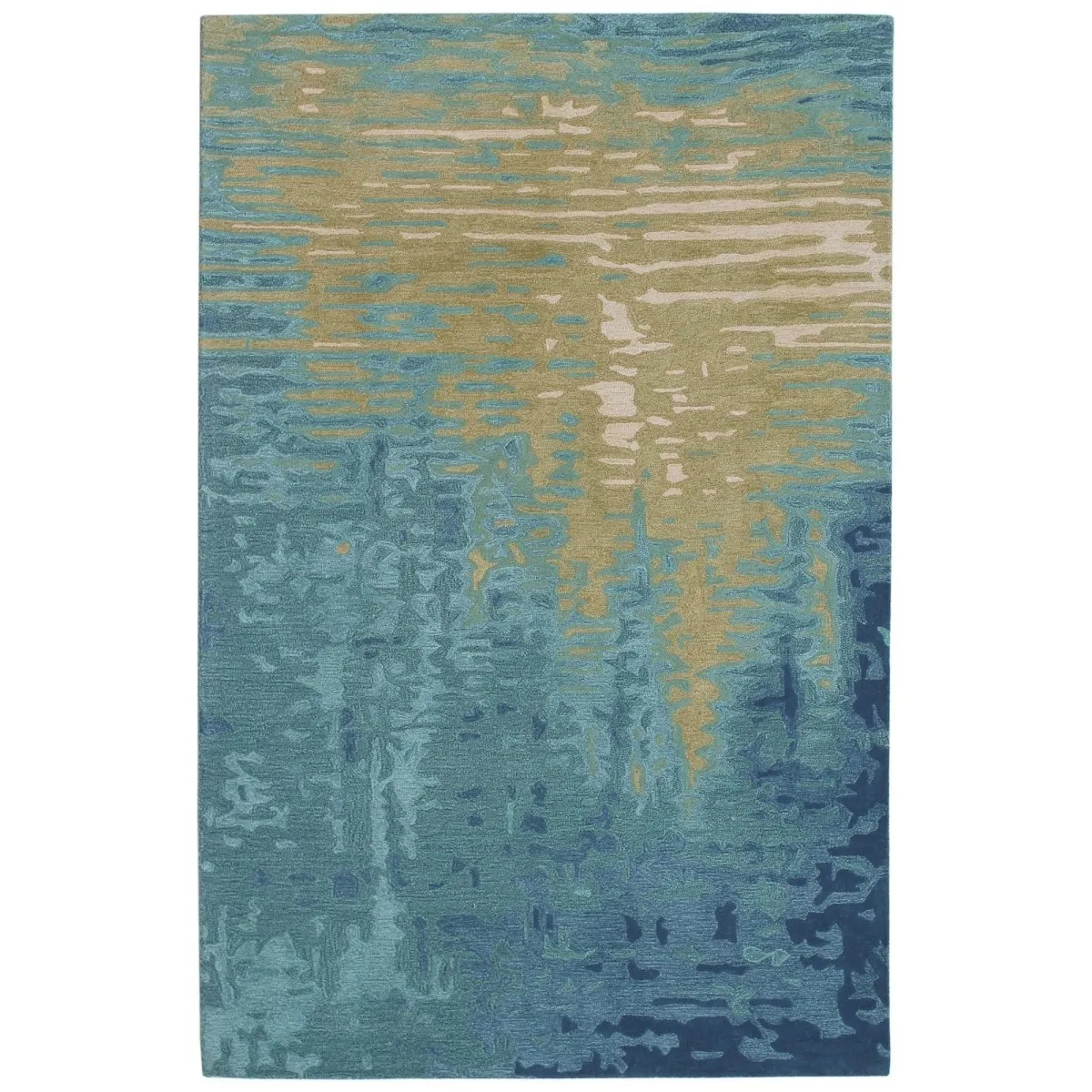 Trans-Ocean CORSICA Indoor Hand Tufted Wool Plush Areaa Rug  - Ocean