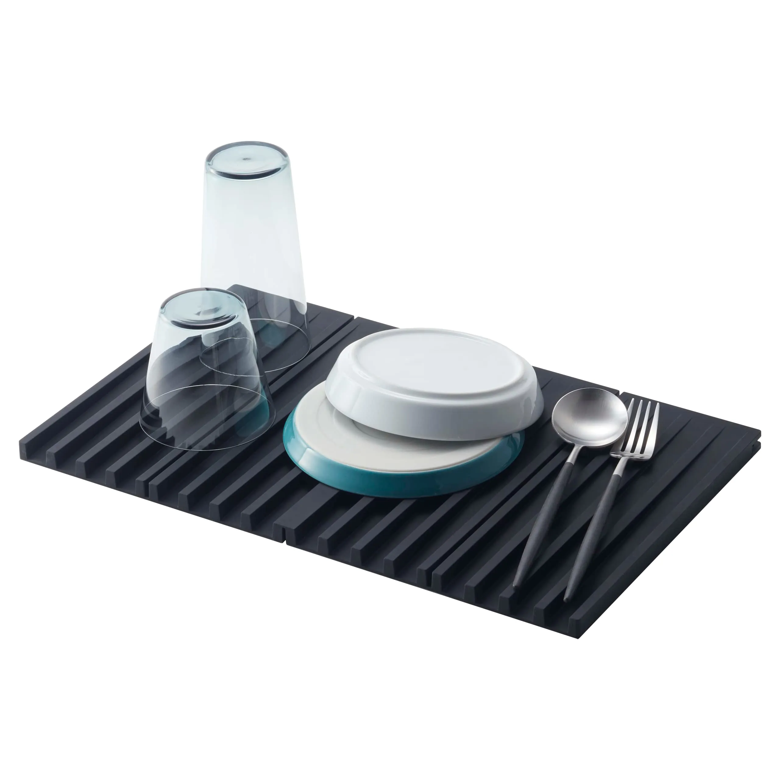 Yamazaki Home Tower Foldable Drainer Tray – Kitchen Dish Drying Mat